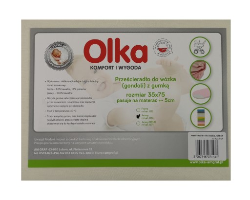 OLKA Jersey plachta na kočík 35x75 krém