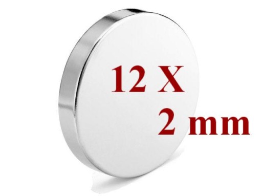 SUPER SILNÝ NEODYMOVÝ MAGNET 12X 2 mm KRYTÝ MAGNET