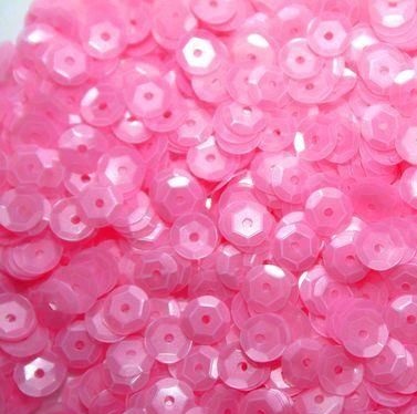 Zlomené flitre Dekoračné Dekoratívne RUŽOVÉ cukríky DIY 6mm 100g 7500ks.