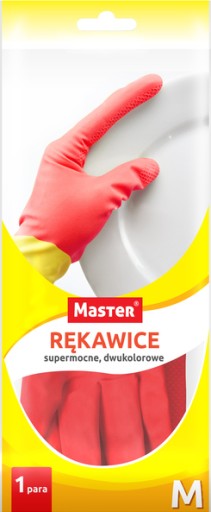 Master Dvojfarebné domáce rukavice, veľkosť M