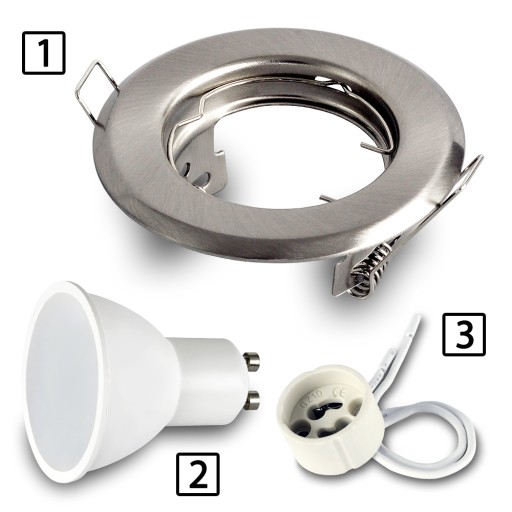 Halogénové zapustené očko SATIN NICKEL