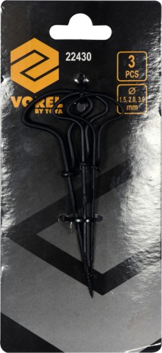 SADA RUČNÝCH ŠTRUTKOV. 3 KS. veľkosti 1,5 2 3MM