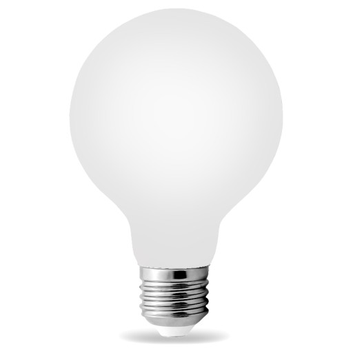 LED žiarovka E27 Filament 8W G80 žiarovka 8cm MILKY