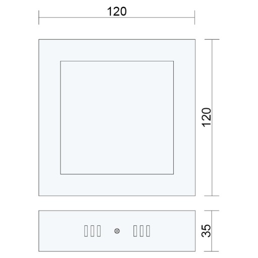 PLAFON panelové LED stropné svietidlo 6W=50W 230V 3000K