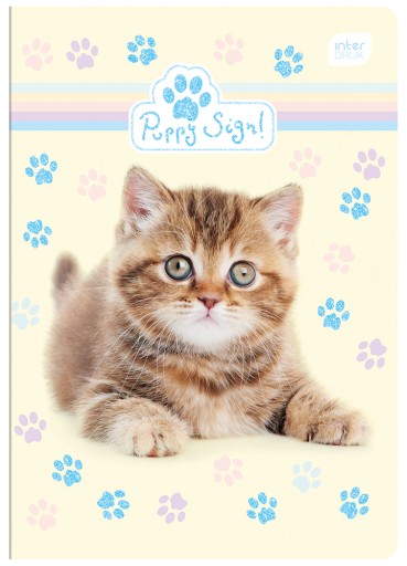 Štvorcový zápisník A5 so 16 stranami Mix Puppy Sign