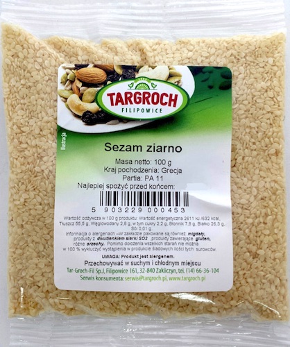 Sezamové semienko 100 g Tarpea