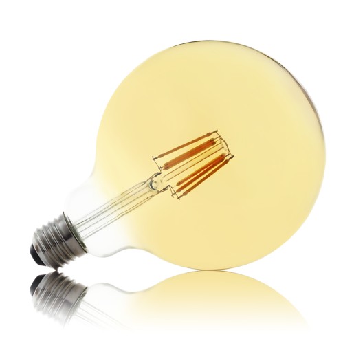 LED žiarovka E27 Filament 8W Edison priemer. 12 cm JANTAROVÁ