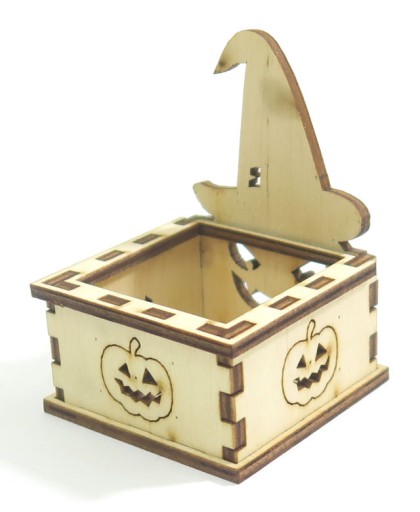 DREVENÝ STOJAN NA SVIEČKU HALLOWEEN PUMPKIN XD64