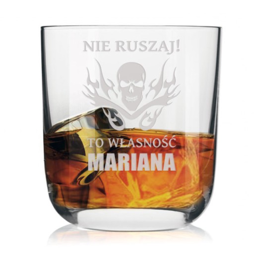 POHÁR NA WHISKY S GRAVÍROVANÝM KRYŠTÁLOM 300 ML