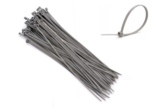KABELOVÉ VIAZAČKY KABELOVÉ VIAZAČKY VIAZAČKY ŠEDÉ KABELOVÉ VIAZAČKY 4,8x450 mm 100x