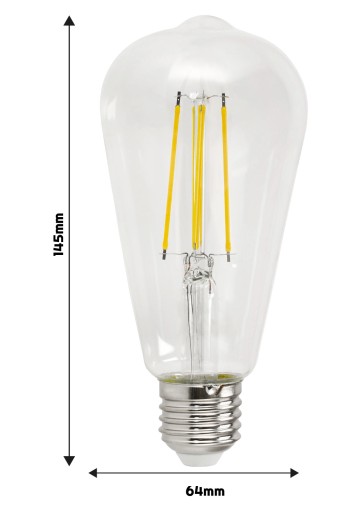 LED žiarovka E27 ST64 Dekoratívne 8W=70W Neutr