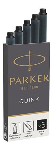 PARKER DLHÉ ATRAMENTOVÉ NÁPLNE DO PERÁ ČIERNA 5 kusov SET