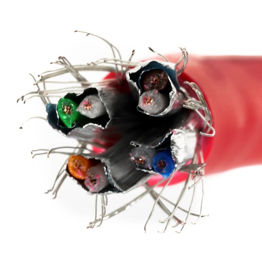 Ethernet krútená dvojlinka kat.7 FTP červená 1m Telegartner