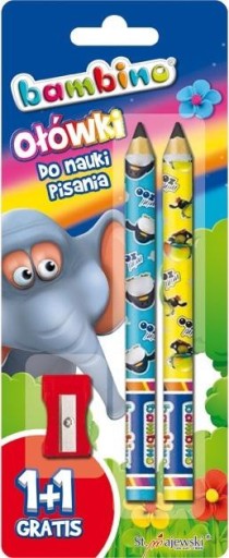 UČÍME SA PÍSAŤ Trojuholníkové ceruzky pre batoľatá 2 kusy Bambino ceruzky