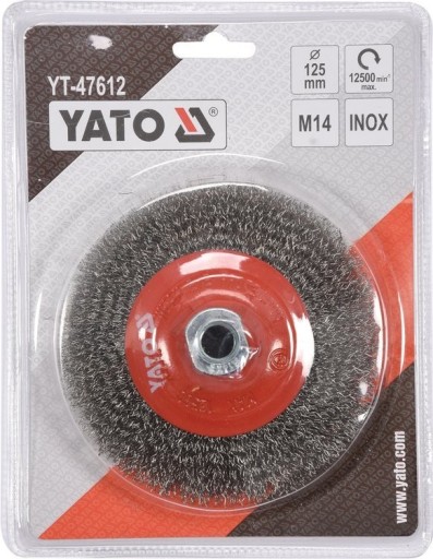 KOTÚČOVÁ KEFA 125MM M14 INOX Yato