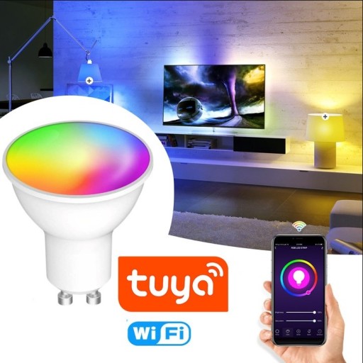 GU10 RGB CCT LED žiarovka + Biela WiFi TUYA SMART