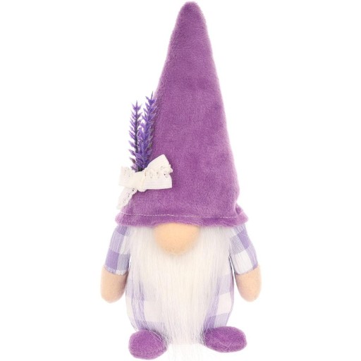 TRPASLÍK ZAJÍČIK GNOME FIALOVÝ MATERIÁL 20CM SASKA GARDEN