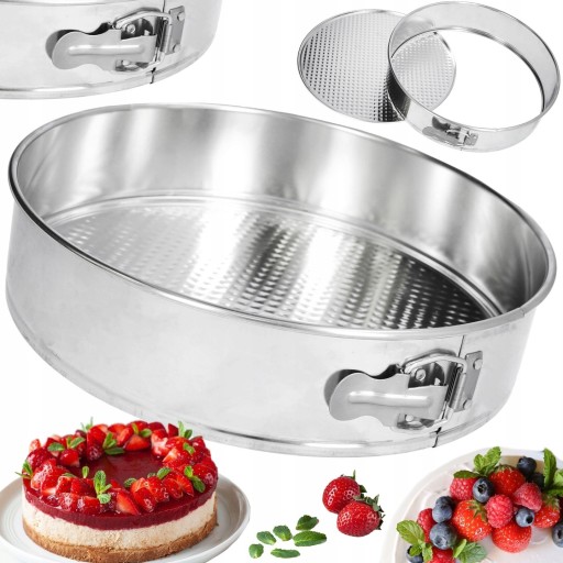 Forma na pečenie CAKE TILE, veľký okrúhly plech, 30 cm, s otváracími stranami