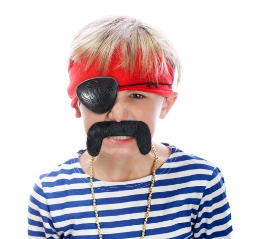 Sada náplastí na oči Pirátske fúzy