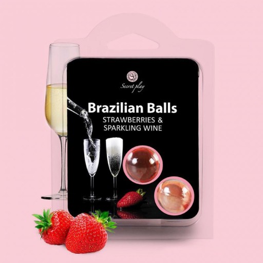 Brazílske lopty. Erotický masážny olej na intímne miesta.