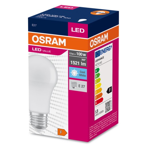 LED žiarovka 13W=100W E27 Osram 4000K biela