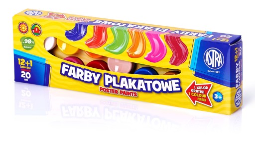 Astra PLAKÁTOVÉ FARBY 13 farieb x 20ml 12+1