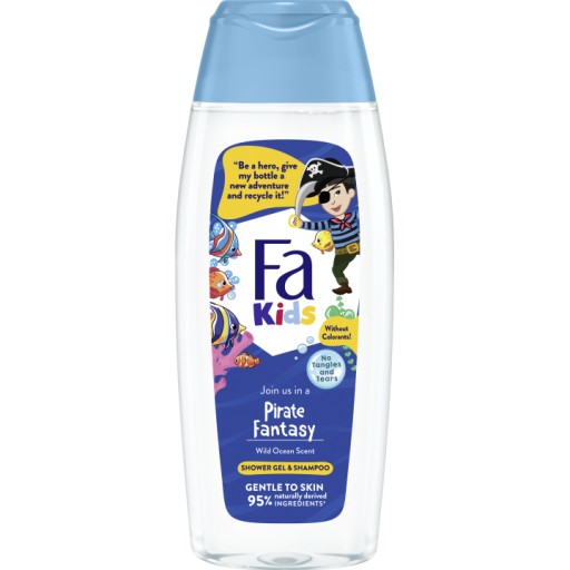 Fa Kids sprchový gél a šampón 2v1 Pirate Fantasy 400 ml - mix dizajnov