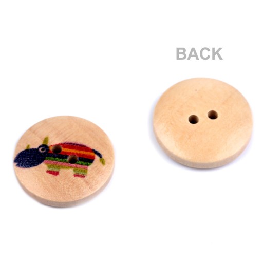 GOMBÍK DREVENÝ - ZVIERATKA PUSTIKY 20 mm 5 ks.