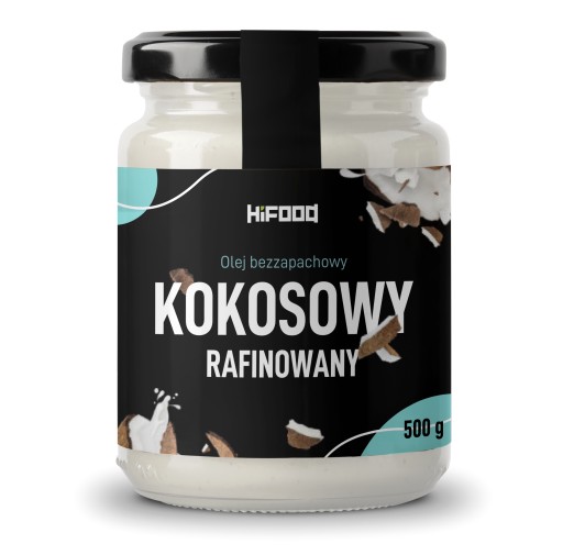 RAFINOVANÝ KOKOSOVÝ OLEJ, bez vône, 500 g HiFOOD