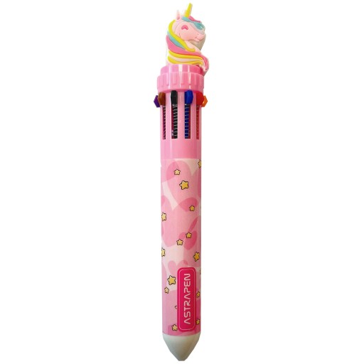 AUTOMATICKÉ ŠKOLSKÉ PERO 10v1 MULTICOLOR 10 FAREB ASTRA UNICORN