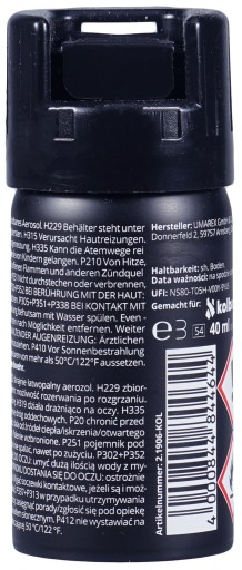 Pepřový sprej na obranu plynov paralyzujúci prúd plynu ACHTUNG EXTREM 40 ml