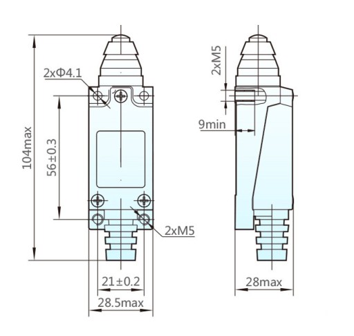 ME-8111 POLSKI koncový spínač s kolíkom WK-11