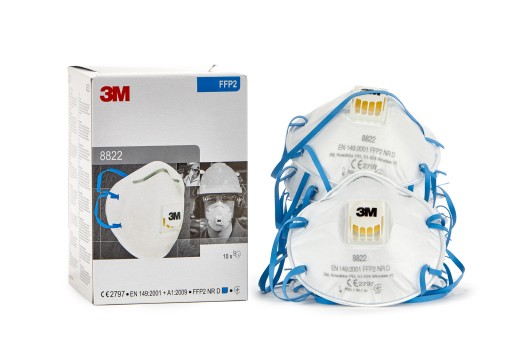 Polomaska s ventilom 3M 8822 FFP2, vysoká kvalita