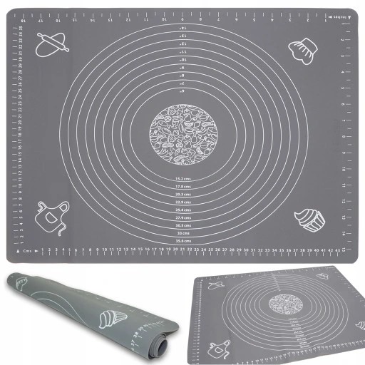SILIKÓNOVÁ DOSKA SKLADACIA PODROŽKA SIVÁ 70x50cm XL VEĽK
