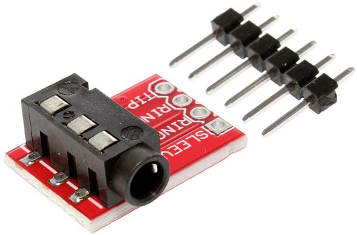 3,5 mm jack zásuvka s konektorom pre slúchadlá PCB