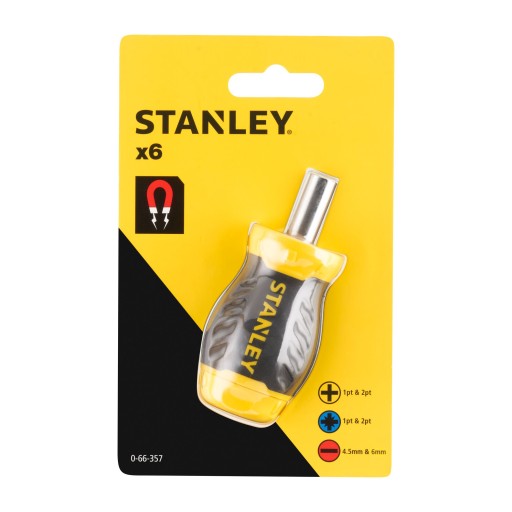 STANLEY Multi-Bit skrutkovač, krátky, 6x bity 0-66-357