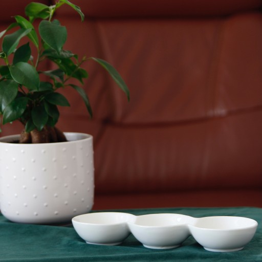 MISKY, 3 PORCELÁNOVÉ NÁDOBKY NA DIP OMÁČKY