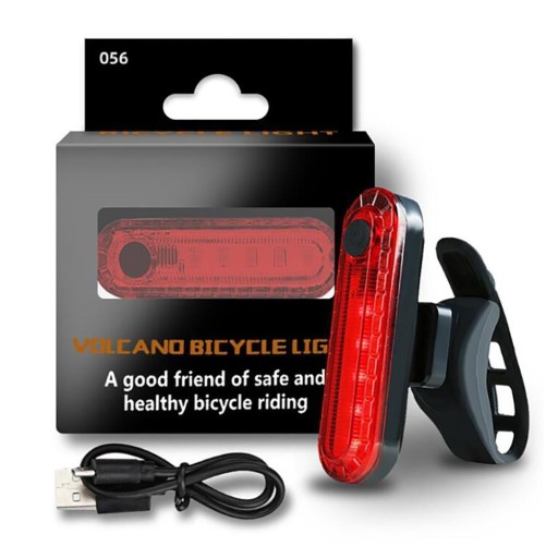 LED ZADNÁ BICYKLE LAMPA USB OSVETLENIE NA BICYKEL