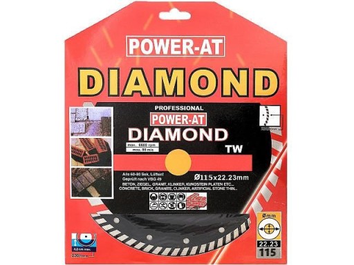 Diamantový TURBO kotúč na rezanie betónových kociek 115 x 22