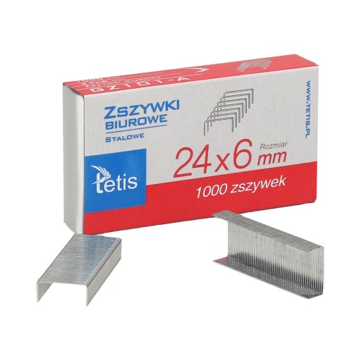 24/6 zinkové sponky (1000) Tetis