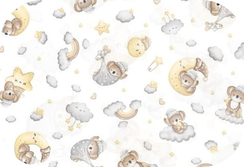 Flanelová plienka 40x40 Teddy Moon Grey