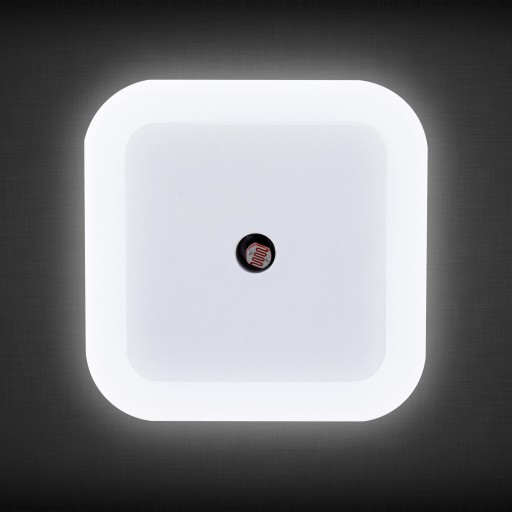 KONTAKTNÁ LED NOČNÁ LAMPA KONTAKT SAFE SQUARE + SNÍMAČ SÚMRAK 1W