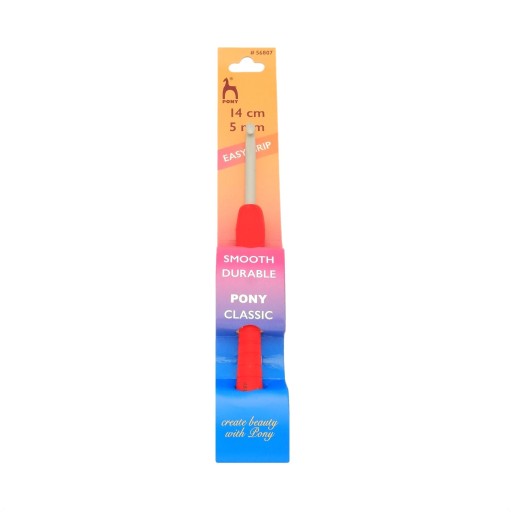 Ergonomický háčik na háčkovanie 5 mm PONY #56807 Jednoduché uchopenie