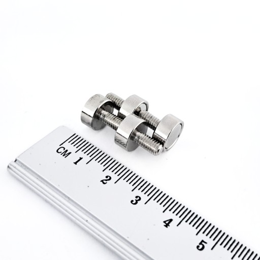 NEODYMOVÝ MAGNET 10 MM S VONKAJŠÍM ZÁVITOM M4 KAPACITA 3 KG - 4 KUSY