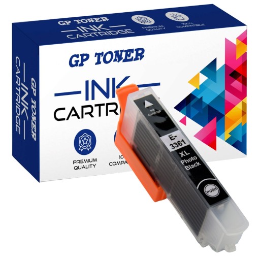 ATRAMENT PRE TLAČIAREŇ EPSON XP-530 XP630 635 XP830 XP900 33 XL T3361 FOTOČIERNA