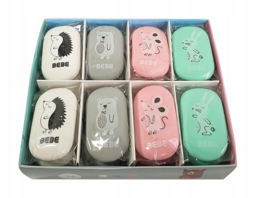 Interdruk oválna školská guma na mazanie zvieratiek BeBe Pastel