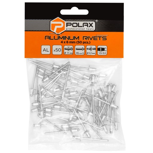 POLAX HLINÍKOVÉ TRYSKANÉ NITY 4x6MM 50KS/BAL