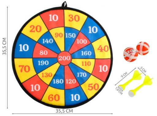 VELCRO DART PLAY BEZPEČNÝ ŠTÍT NA ŠÍPKY