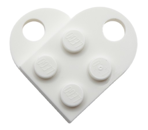 LEGO prívesok srdce pre páry biely 3176 originálny Valentín