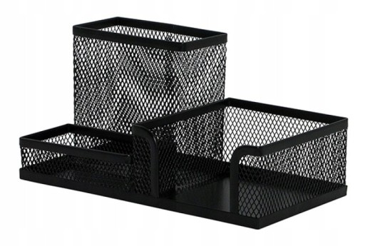 Kovový 3-komorový box na náradie 3A, čierny, 200 x 100 x 100 mm